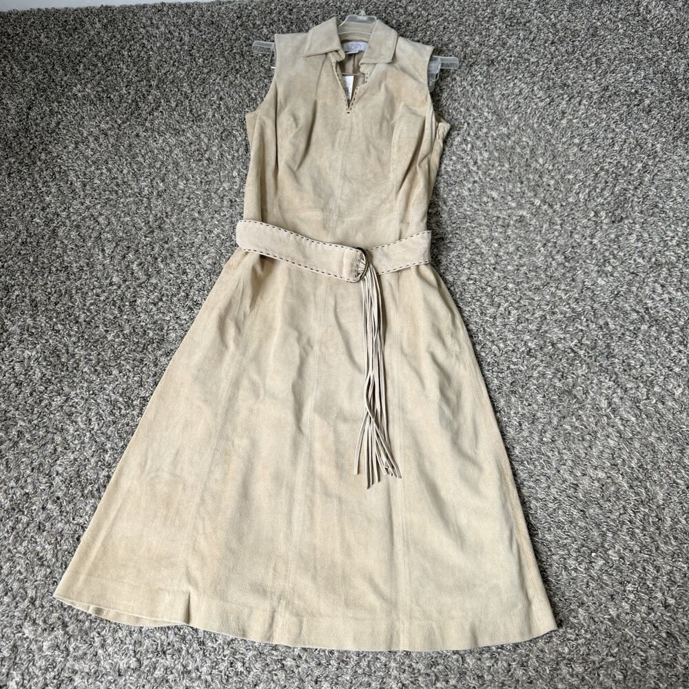 LOFT Sleeveless Western Midi Dress with Tassel Belt